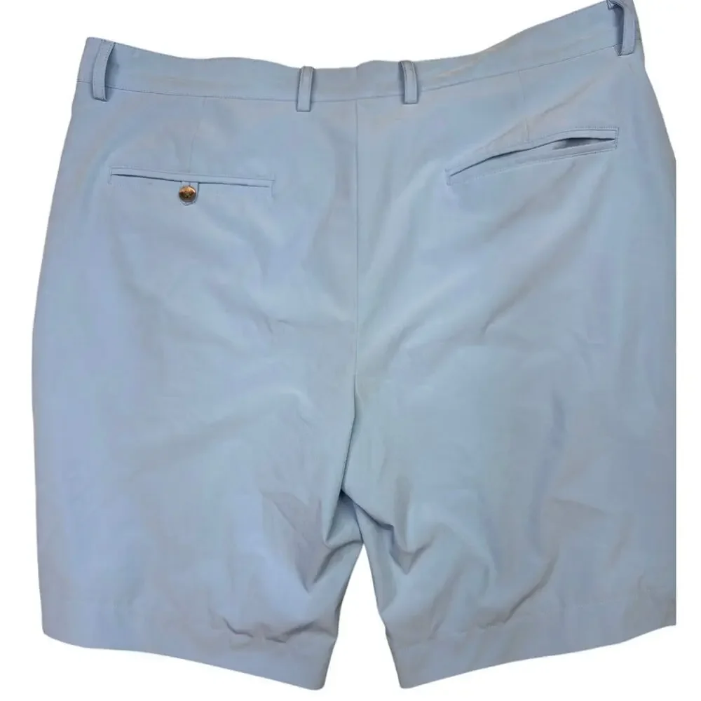 Fairway Green F&G Tech Mens 38 Baby Blue Active Golf Shorts Chino Stretch Fabric